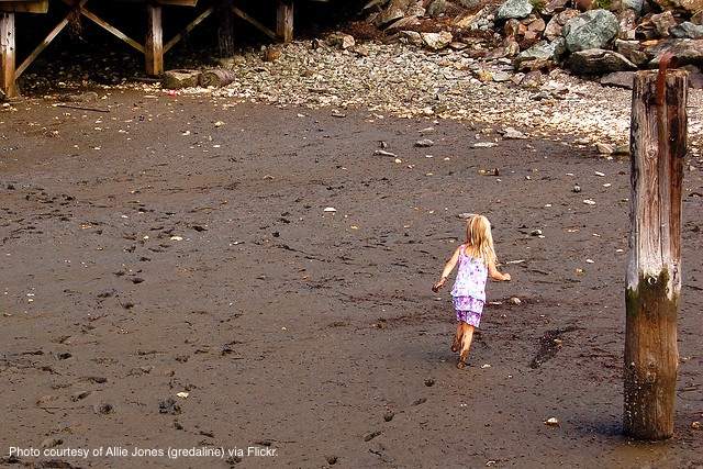 walking in mud